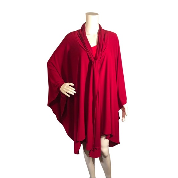 Norma Kamali Jackets & Blazers - SALE thru Monday - Fantastic Norma Kamali red cape. Medium large